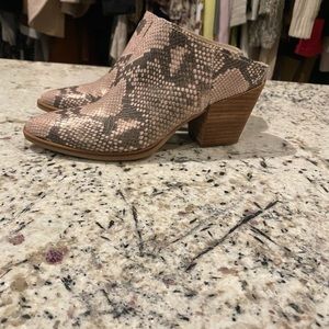 Dolce Vita snake print slide booties
